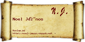 Noel János névjegykártya
